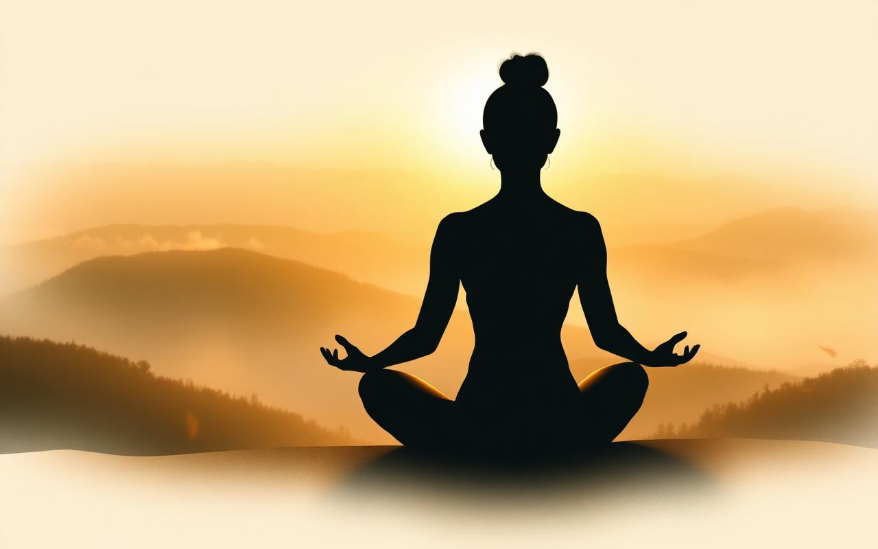 Meditation at sunrise